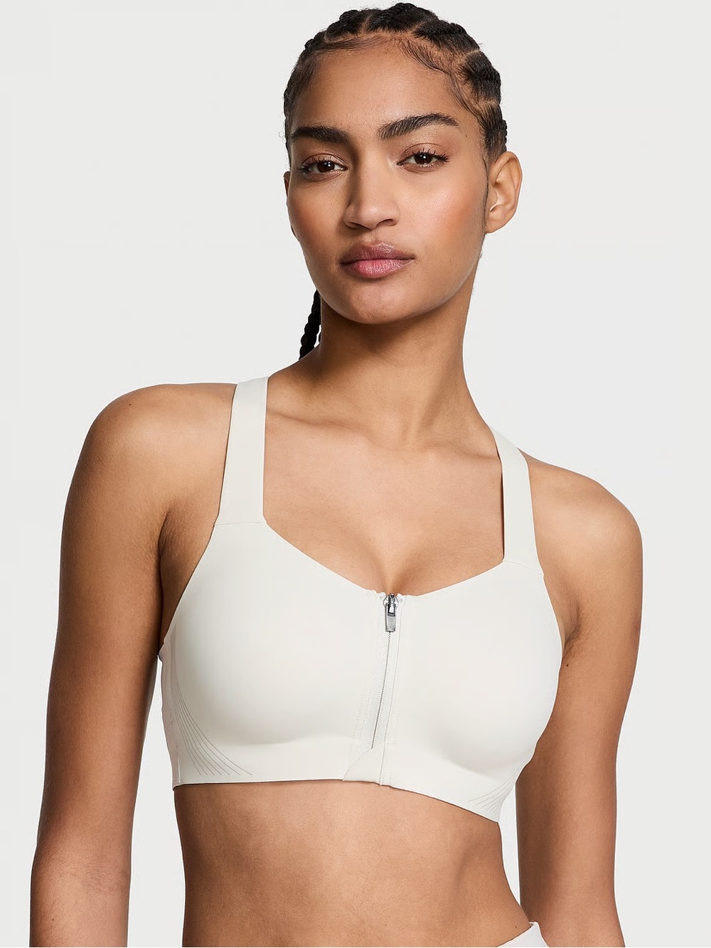 VSX Knockout Front-Close Bare Taupe High Impact Sports Bra Size 36DD